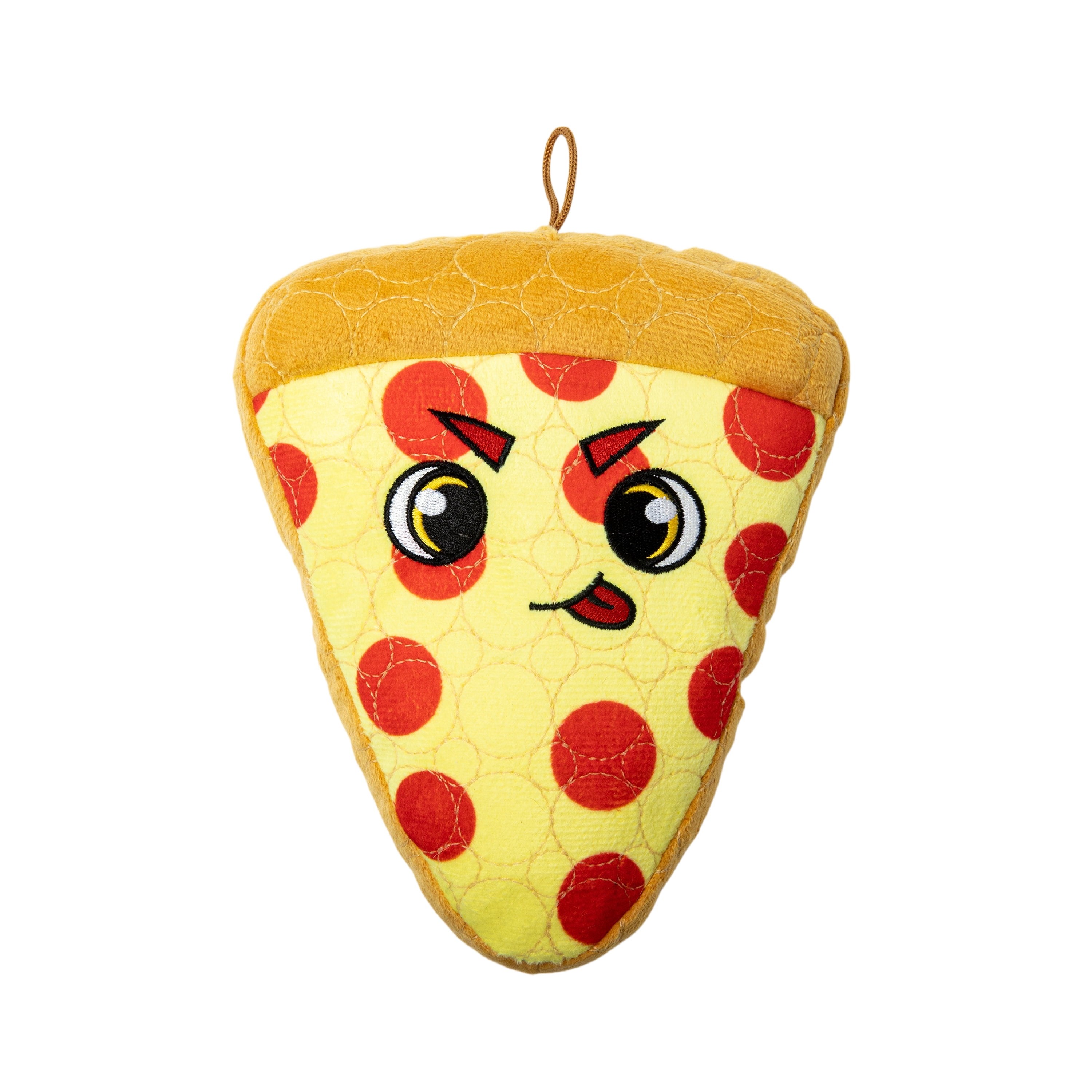 Bite Force Durable Pizza Shaped Plush Dog Toy, Multi Layered and Reinforced Dog Toys for Aggressive Chewers