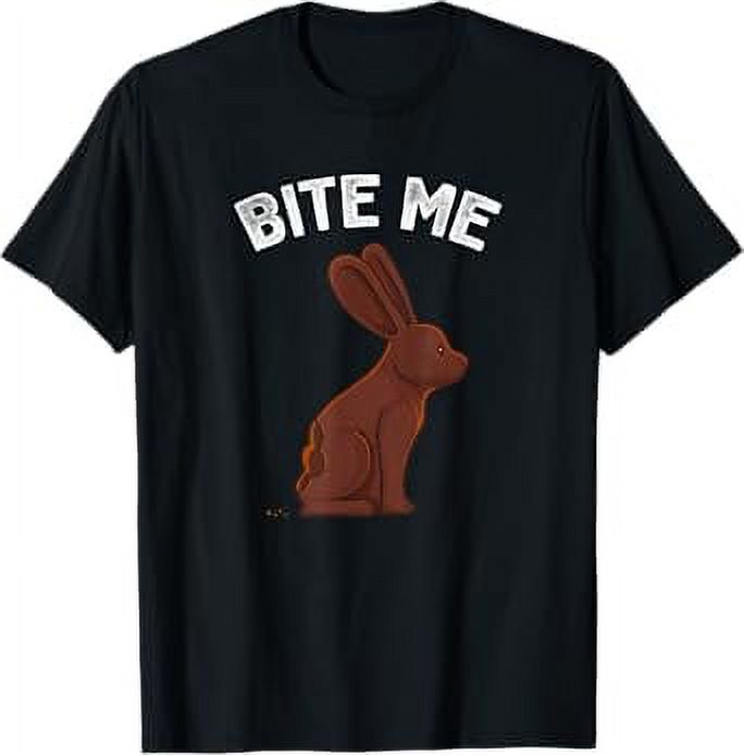 Bite Me Easter Bunny Funny Joke Meme Men Women Kids TShirt