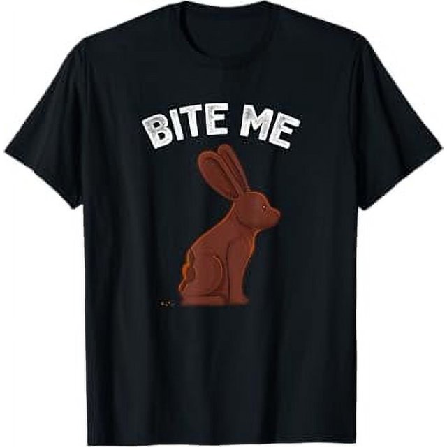 Bite Me Easter Bunny Funny Joke Meme Men Women Kids TShirt