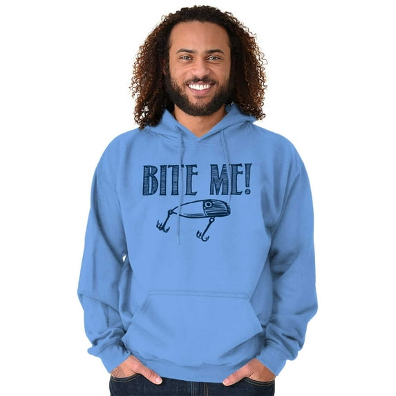 Bite Me Fish Bait Funny Fishing Humor Hoodie Sweatshirt Women Men Brisco Brands M