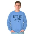 thumbnail image 1 of Bite Me Fish Bait Funny Fishing Humor Sweatshirt for Men or Women Brisco Brands L, 1 of 6