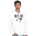 thumbnail image 1 of Bite Me Fish Bait Funny Fishing Humor Unisex Fleece Graphic Zip Up Hoodie Brisco Brands 4X, 1 of 5