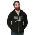 thumbnail image 1 of Bite Me Fish Bait Funny Fishing Humor Unisex Fleece Graphic Zip Up Hoodie Brisco Brands 2X, 1 of 5