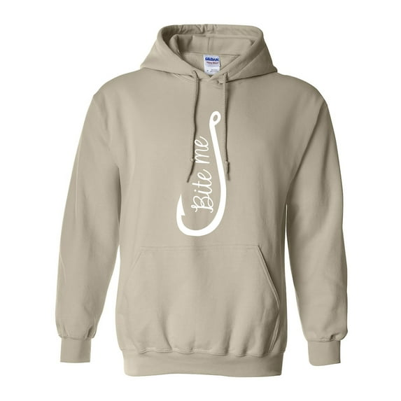 Bite Me Fish Hook Adult Hooded Sweatshirt
