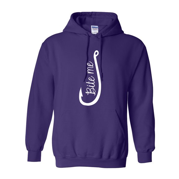 Bite Me Fish Hook Adult Hooded Sweatshirt
