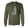 thumbnail image 1 of Bite Me Fish Hook Adult Long Sleeve T-shirt, 1 of 2