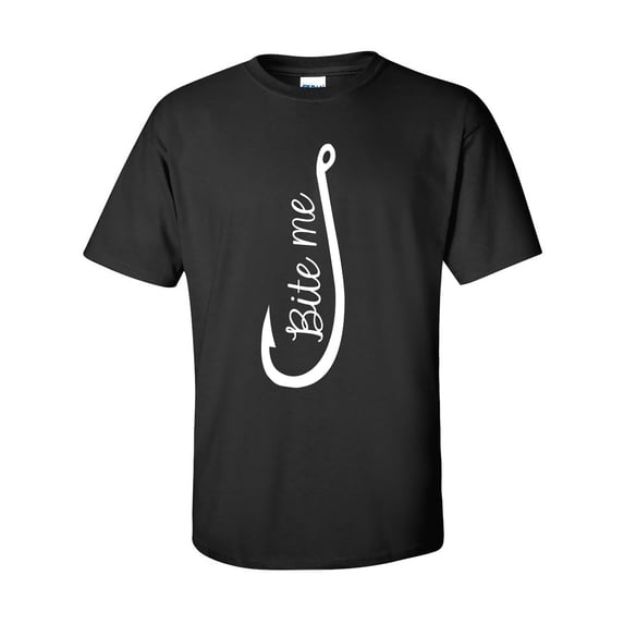 Bite Me Fish Hook Adult Short Sleeve T-shirt