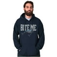 thumbnail image 1 of Bite Me Fishing Joking Attitude Humor Unisex Plus Fleece Graphic Hoodie Brisco Brands 2X, 1 of 4