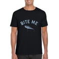 thumbnail image 1 of Bite Me Funny Fishing Graphic with Fish Hook Outdoor T-Shirt Design, for men & women, up to size 5XL, 1 of 3