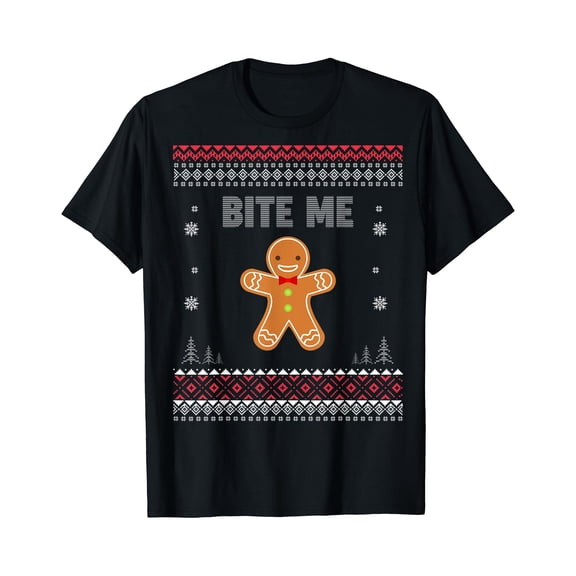 Bite Me - Gingerbread - Sweater Krismast Hat T-Shirt