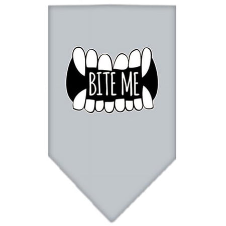 Bite Me Screen Print Bandana, Grey - Small