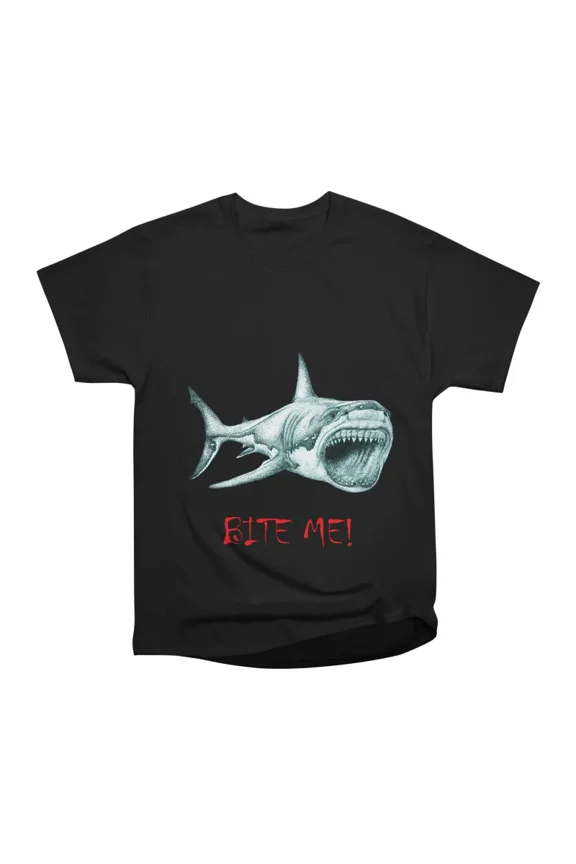 Bite Me Shark T-Shirt Tee Gift For Him Merch For Her Apparel For Friend