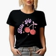 thumbnail image 1 of Bite Me feat. Cherries Art, Retro Valentine's Day Art Merch Gift, Black T-Shirt, XL, 1 of 5