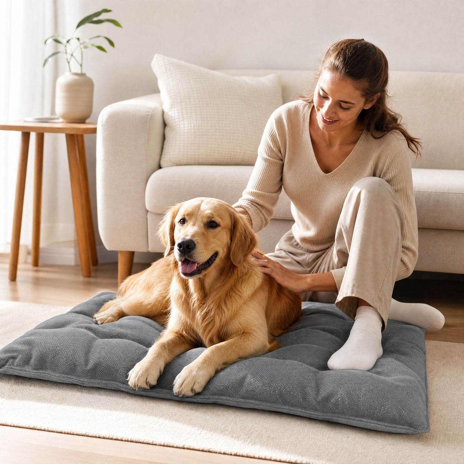 Bite Resistant Dog Pad for Dogs Cats, Anti Chew Pet Mat with Reinforced ...