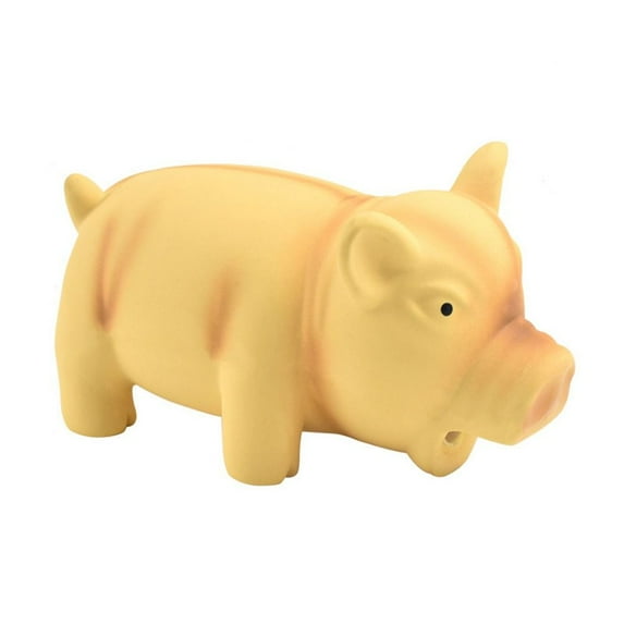 Bite Resistant Latex Grunting Squeak Sounding Toy Outdoor Play For Small Large Dogs Pet Accessories Chew Training Toy Dog Throw Toys Dog Supplies YELLOW