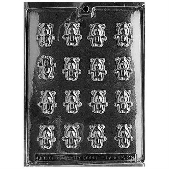 Bite Size Teddy Chocolate Candy Mold with Exclusive Cybrtrayd Copyrighted Molding Instructions