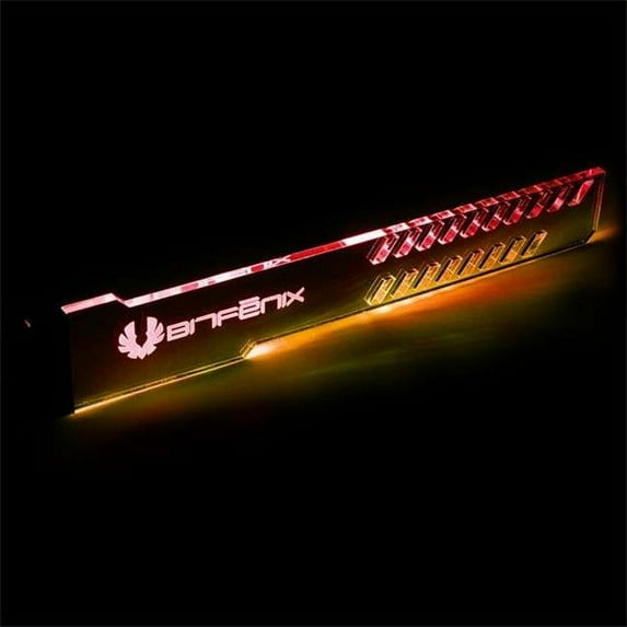 BitFenix BFA-GPUBKT-ADDG1-RP Alchemy 3.0 Addressable RGB GPU Bracket Asus AURA SYNC, MSI Mystic Light, Gigabyte RGB Fusion 2.0 and Asrock Polychrome SYNC.