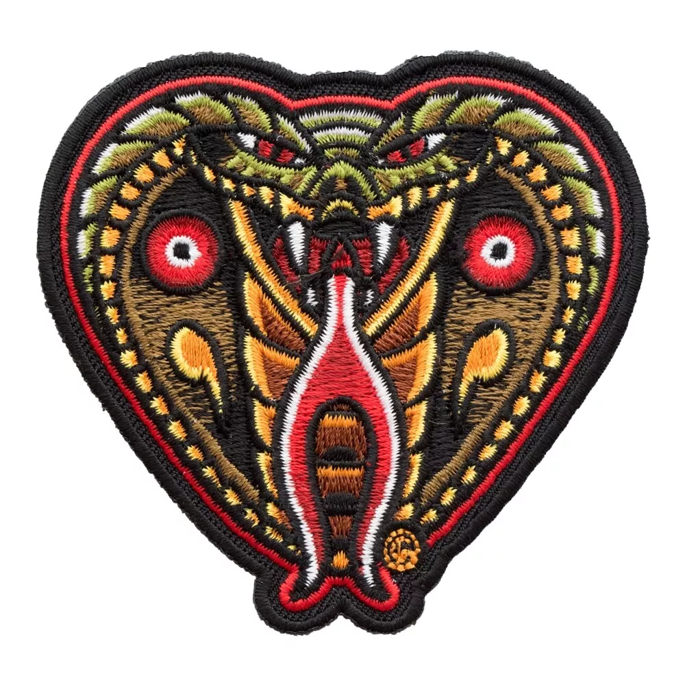 Biting Cobra Head Green Snake Patch, Snake Patches - Walmart.com