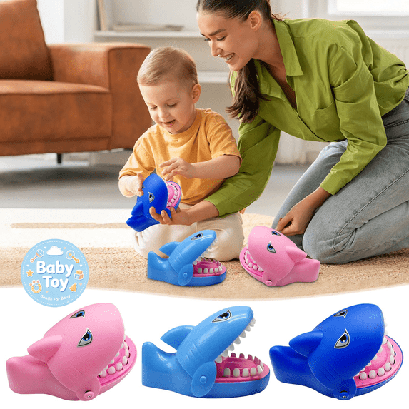 Biting Hand Shark Board Game Play Toy, Soft Rubber Teeth, Educational ...