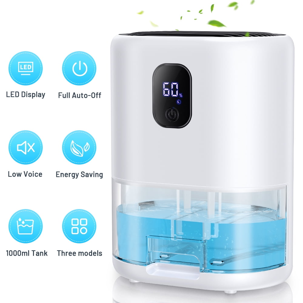 Bitiwend 1000ml Portable Dehumidifier, Auto Defrost, Ultra Quiet for