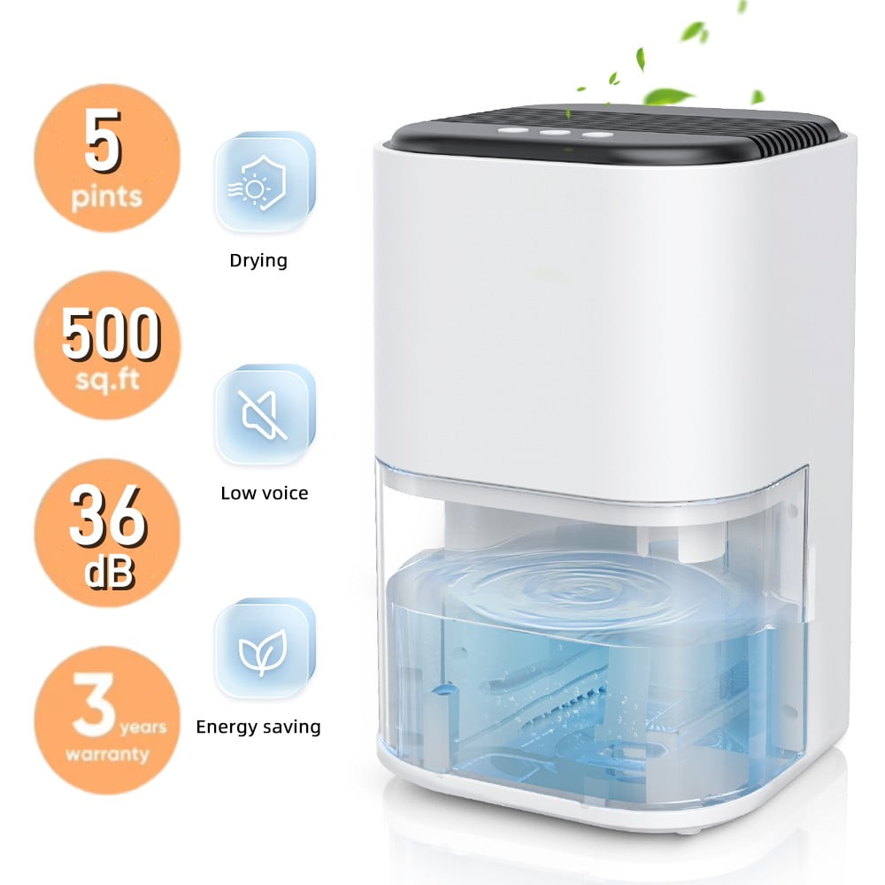 Bitiwend 2000ml Portable Dehumidifier, Auto Defrost, Ultra Quiet for ...