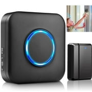 Door Chime, Wireless Door Open Contact Sensor Alarm Chime with 600 FT Range 58 Chimes 5 Volume Levels LED Indicators, Door Ringer Alert for Business/Store/Home/Office When Entering