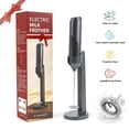 thumbnail image 1 of Milk Frother Wand Drink Mixer -6W Handheld Milk Frother Electric Whisk - Easy-Clean Stainless Steel Frother Wand & Mini Blender - Electric Coffee Frother for Milk Coffee Lattes, free Stable Stand, 1 of 12