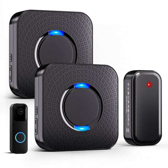 Wireless Doorbell Chime Video Doorbell Extender - Compatible with Blink Video Doorbell (1 Video Doorbell Extender 2 Receiver)