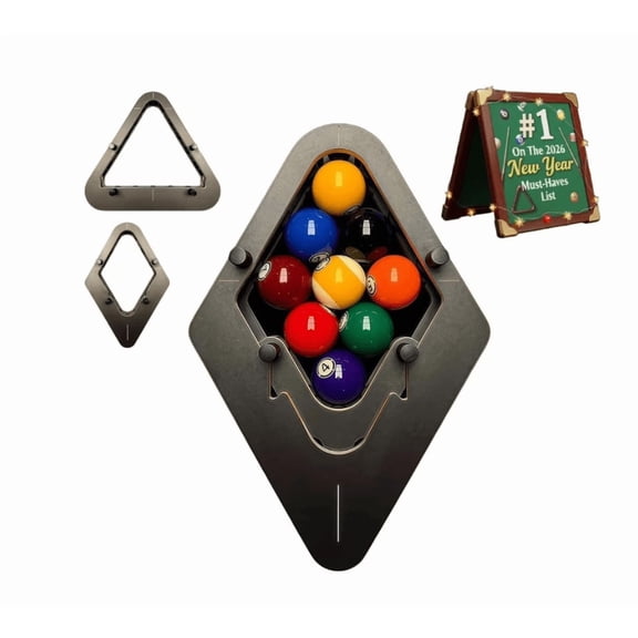 Bitman-Rack 9-Ball PRO,Precision Billiard Rack,Machined Aluminum Pool Triangle,Consistent Tight Rack Tool for Ball Pool Tables,Professional Pool Accessories(9Ball)