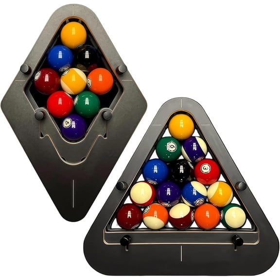 Bitman-Rack 9-Ball PRO, Precision Billiard Rack, Machined Aluminum Pool Triangle, Consistent Tight Rack Tool for Ball Pool Tables, Professional Pool Accessories