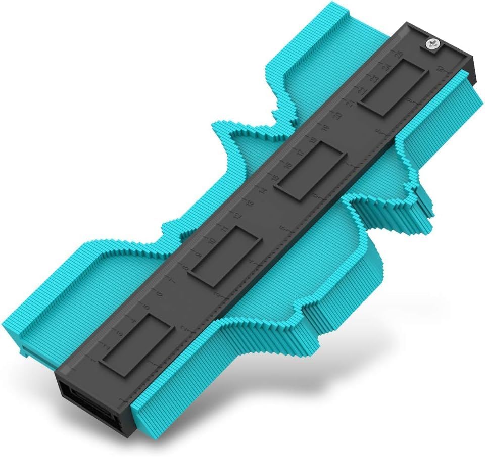 10-Inch Contour Gauge Tool For Duplicating Curves & Measuring Moldings - Perfect For Home DIY & Woodworking