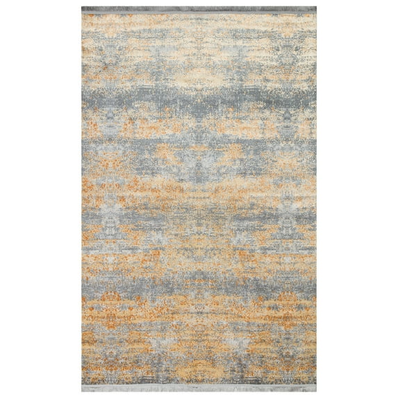 Bitonto Anthracite Modern Area Rugs for Living Room Jacquard Textured Modern Rugs Soft Geometric Rug for Bedroom Mid Century Washable Rug Non-Slip Bohemian Carpet Perfect for Dining Room Office Beige