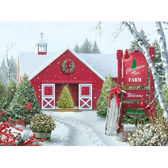 Bits And Pieces 1000 Piece Christmas Tree Farm Jigsaw Puzzle For Adults By Artist Alan Giana