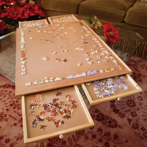 Bits And Pieces - 1000 Piece Jigsaw for Adults - Puzzle Board with Four Sliding Drawers