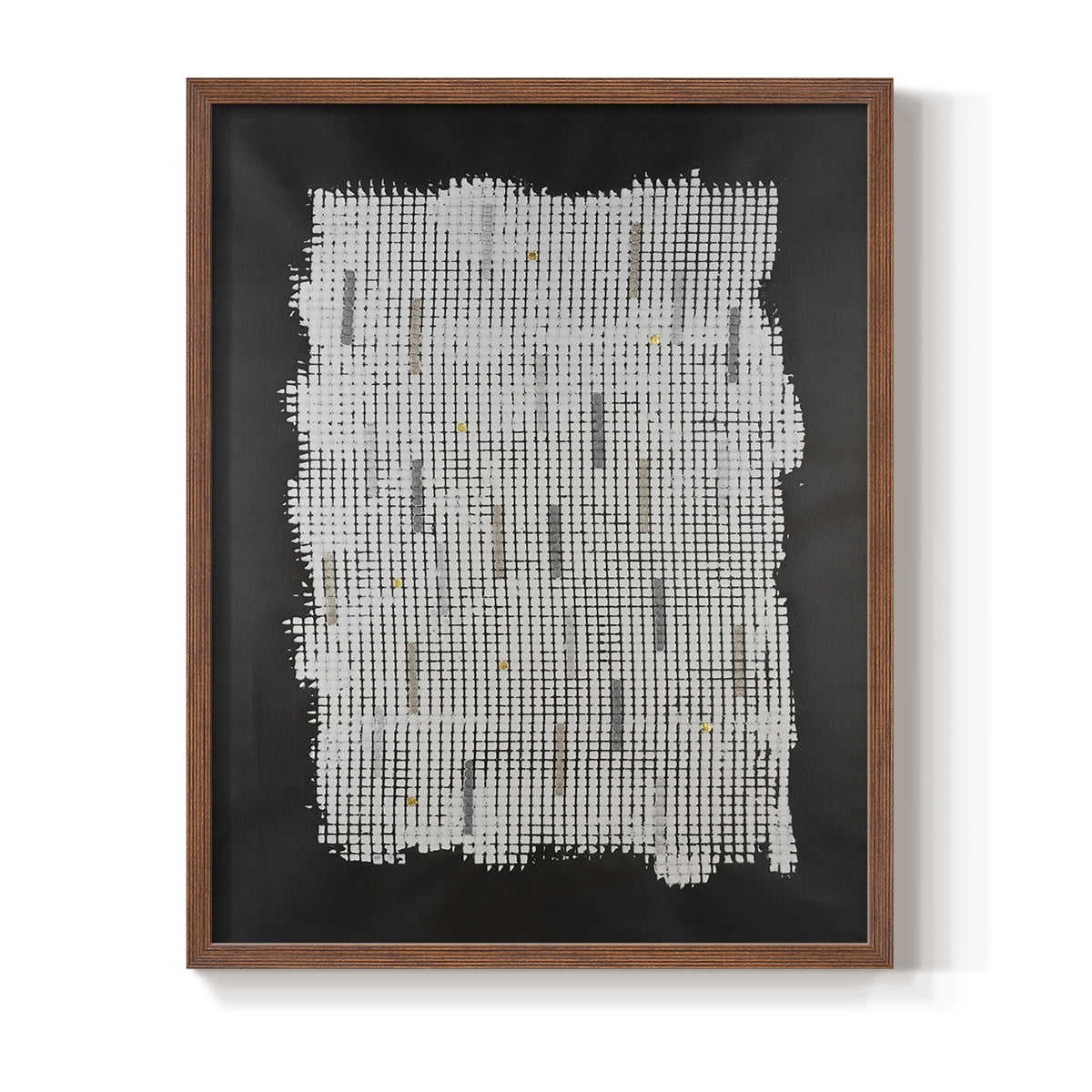 Bits & Bytes II Framed Print in Brown Solid Wood Framed Print No Nail Hanging