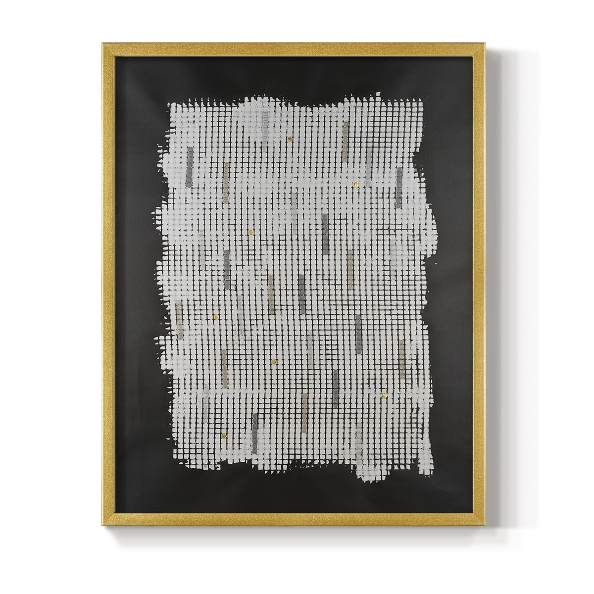 Bits & Bytes II Framed Print in Gold Solid Wood Framed Print No Nail Hanging