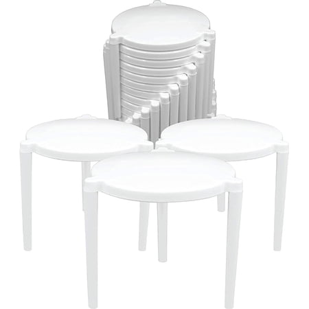Bits N Things (1000 Pack) Pizza Saver Stand, White Plastic Stack