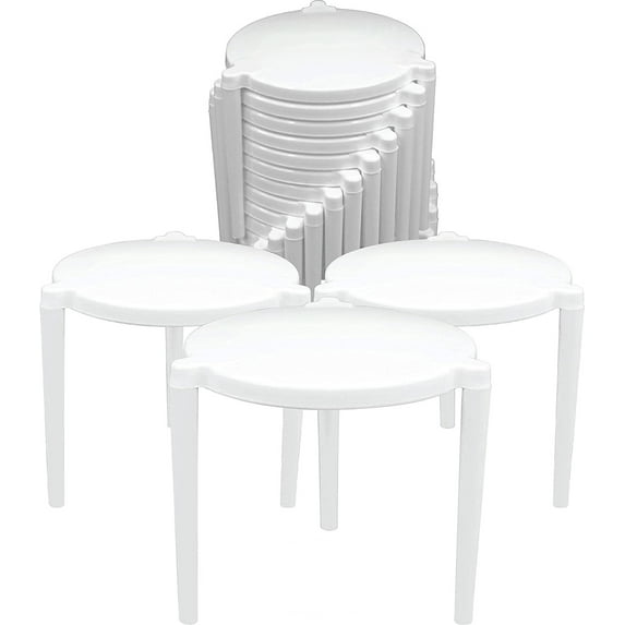 Bits N Things (1000 Pack) Pizza Saver Stand, White Plastic Stack