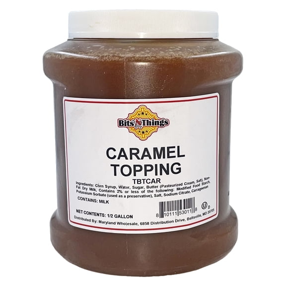 Bits N Things Caramel Dessert Topping | Ice Cream, Sundaes, Pie | Kosher | 64 oz.