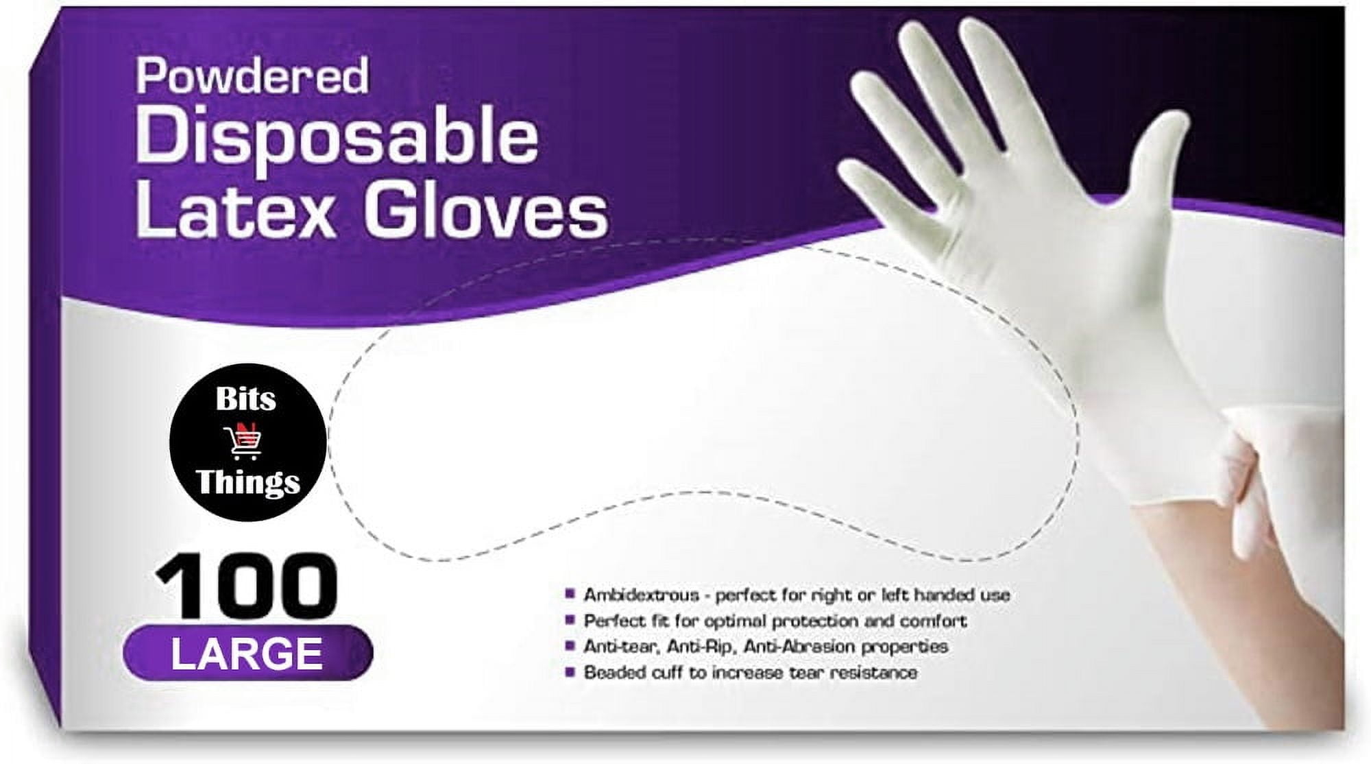 Finecare Latex Gloves 100枚入り×10個セット Finecare Latex Gloves 100枚入り×10個セット