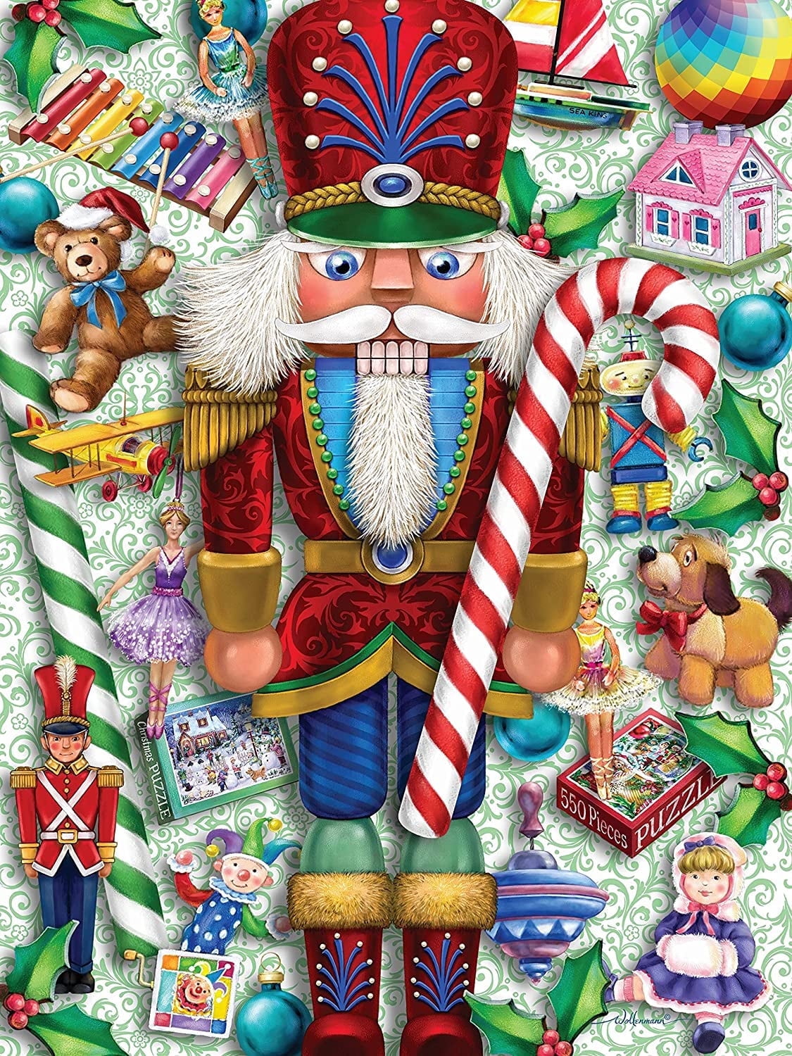 Bits & Pieces 1500‑Pc Nutcracker & Toys Christmas Puzzle, 24x33in