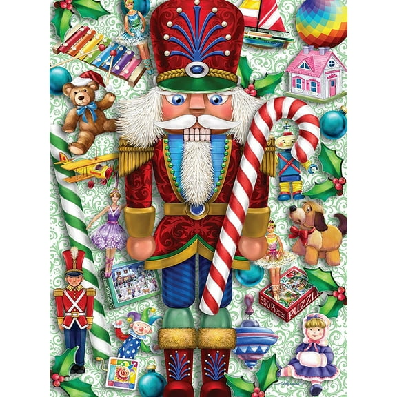 Bits & Pieces 1500‑Pc Nutcracker & Toys Christmas Puzzle, 24x33in