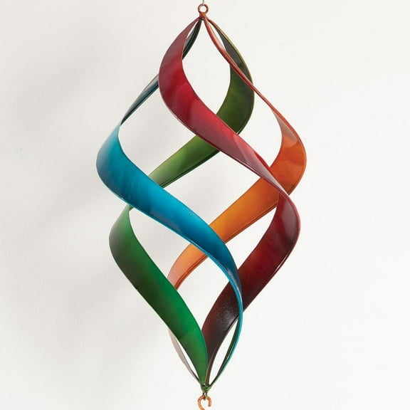 Bits and Pieces 28" Rainbow Enameled Kinetic Wind Spinner - Yard Decorations