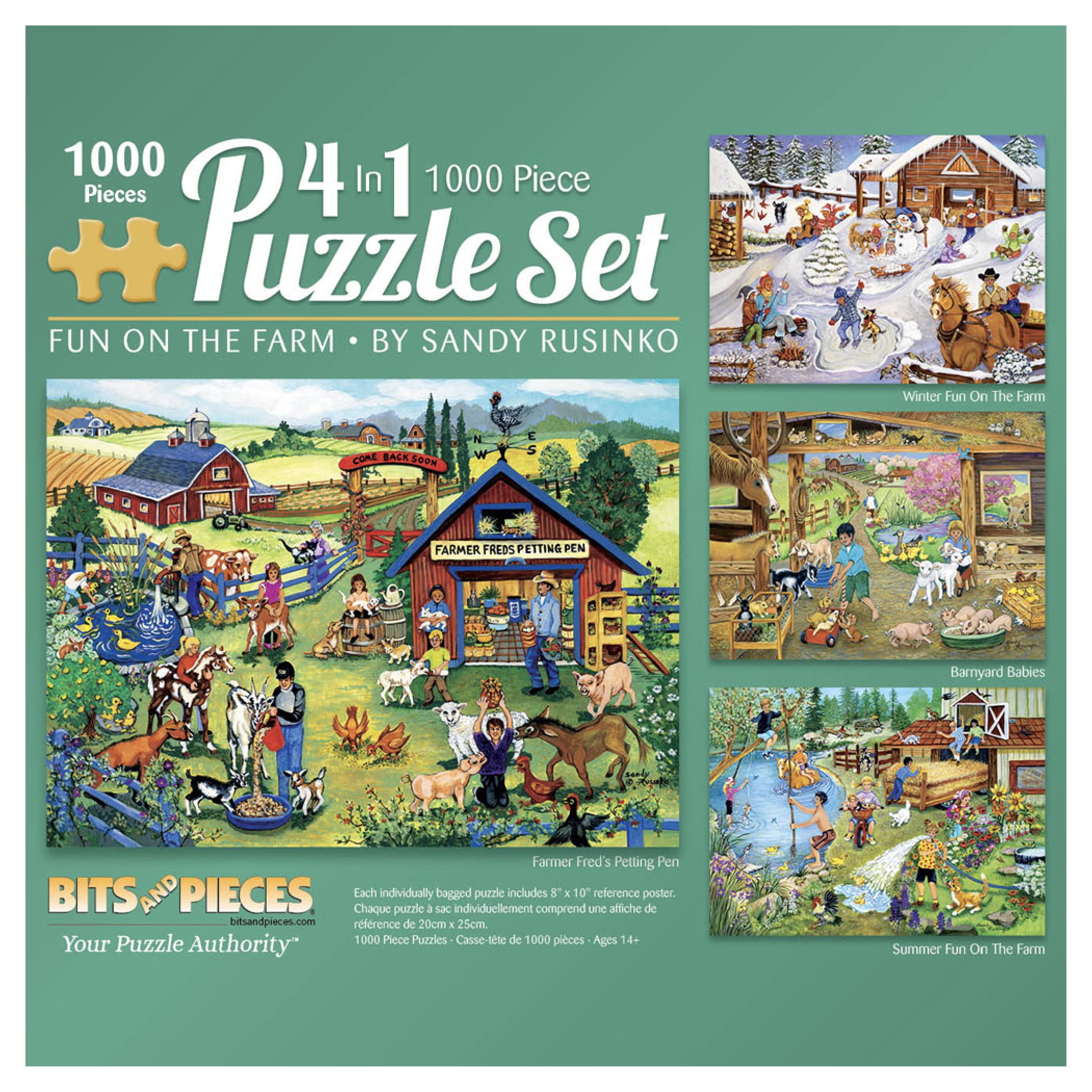 Bits and Pieces 4 In 1 Multi Pack Fun On The Farm 1000 Piece