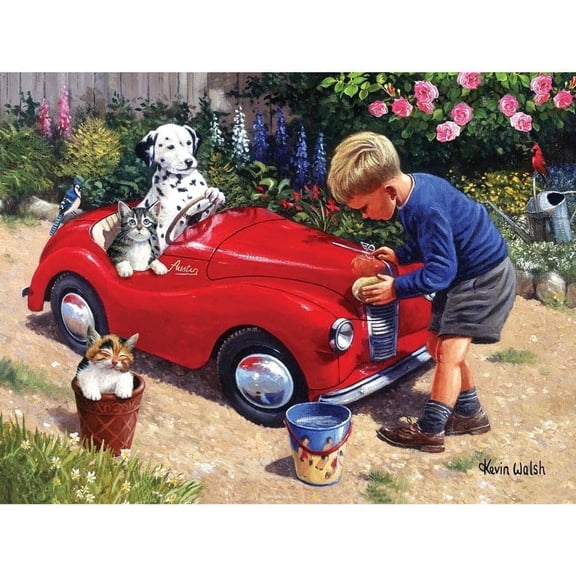 Bits & Pieces 500‑Pc Washing the Car Puzzle by Kevin Walsh, 18×24 in