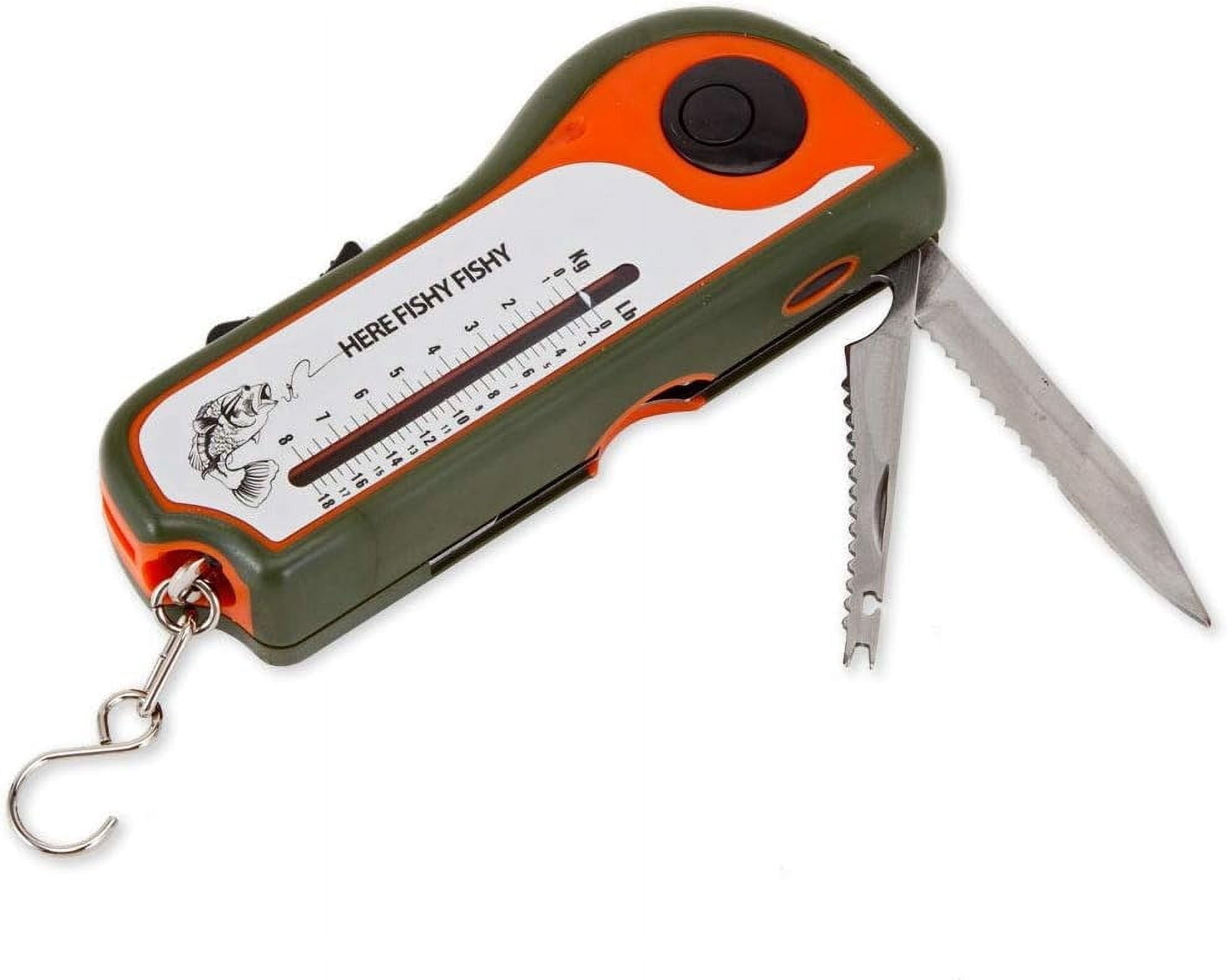 Bits & Pieces Deluxe 8-in-1 Fishing Tool – Scale, Knife & LED Light