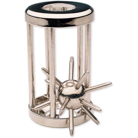 Bits & Pieces Nerves of Steel Trapped Satellite Metal Brain Teaser Puzzle, 3×1 in