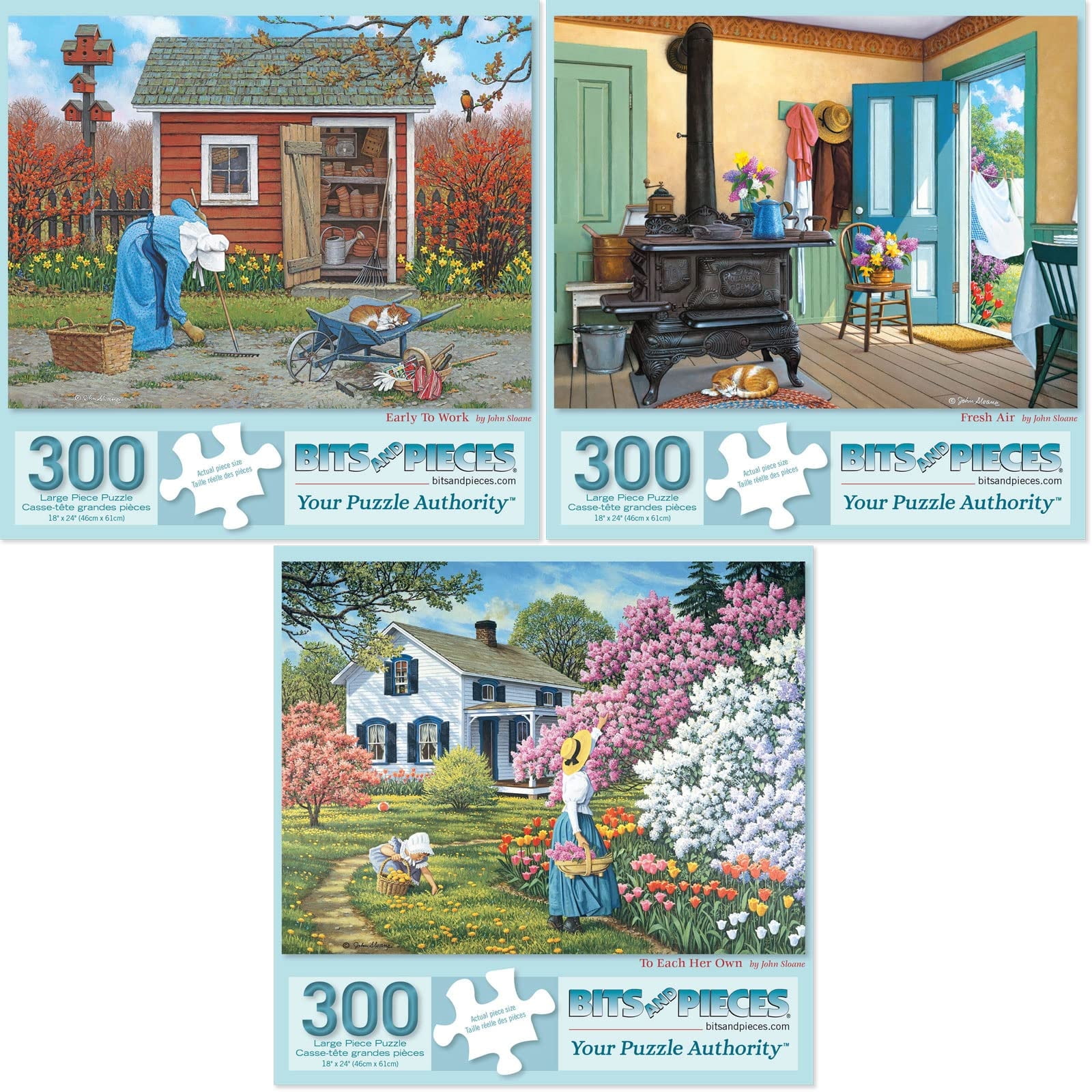 Bits and Pieces - 300 Piece Glow in The Dark Puzzle for Adults - Home