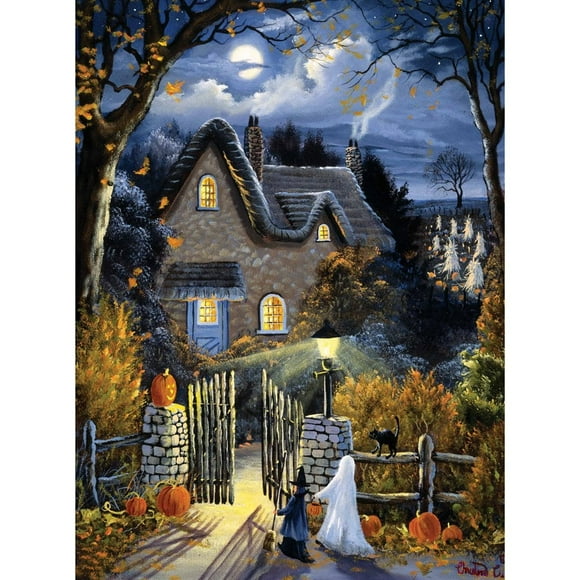 Bits and Pieces 1000 Piece Glow in The Dark Jigsaw Puzzle Tess's Halloween 20" X 27"