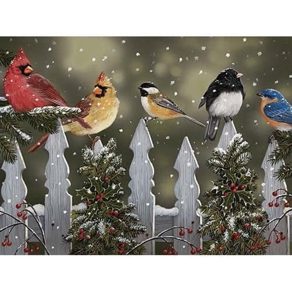 Bits and Pieces – 1000 Piece Jigsaw Puzzle for Adults – Winter Perch, Birds in Snow